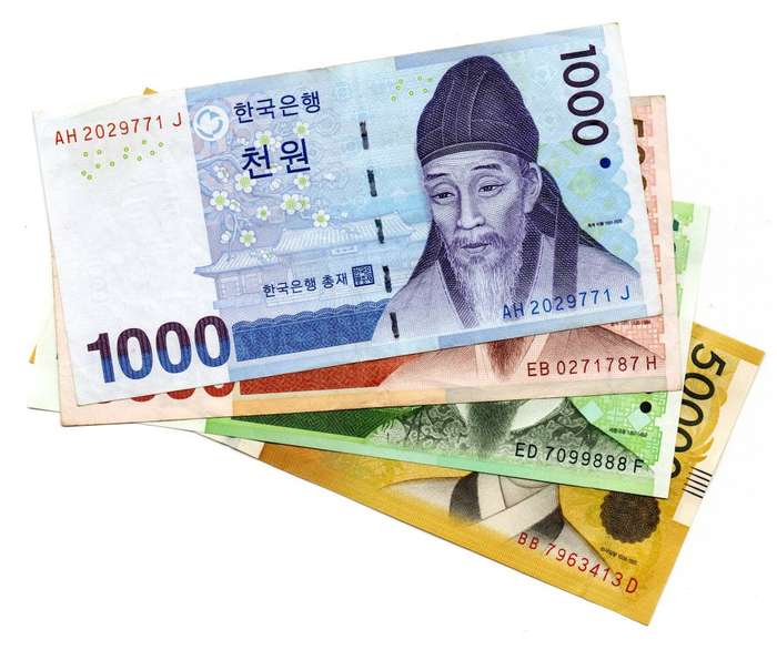 Set of 2006-2009 South Korea 1000 to 50 000 Won