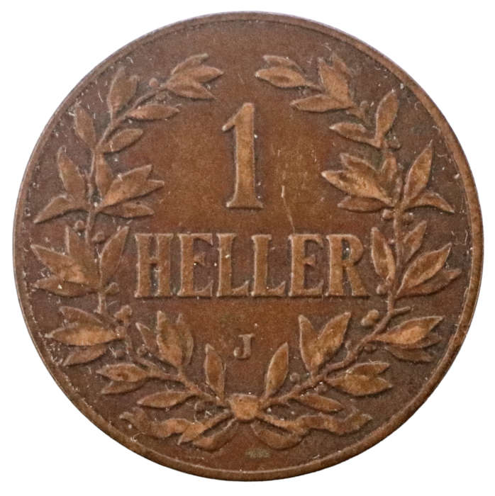 1907-J German East Africa 1 Heller KM#7