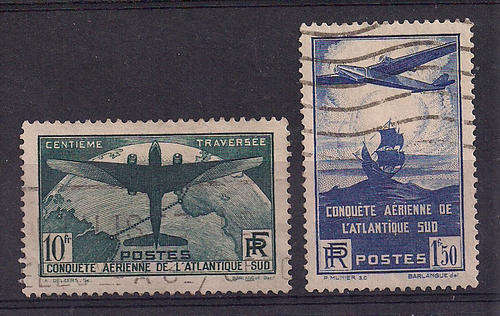 France 1936 - 100th Flight Between France & South America - used