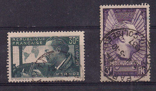 France complete used set 1937  Mermoz Commemorative