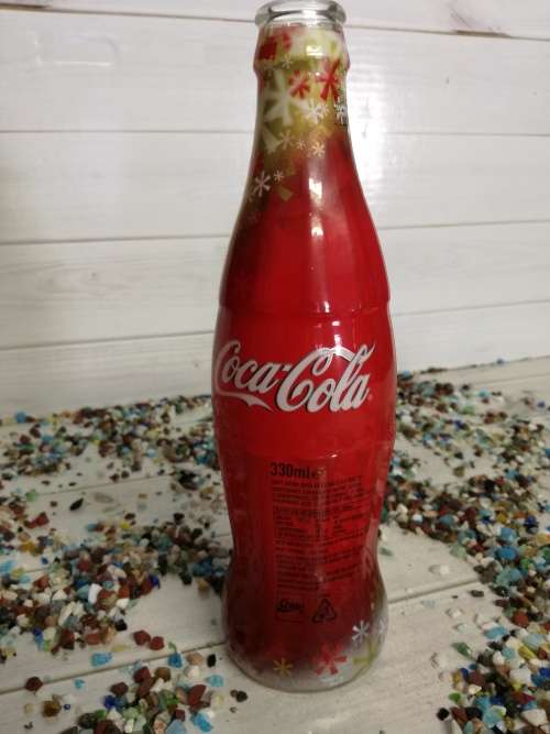 COCA COLA LIMITED EDITION GLASS 330ML - CHRISTMAS BOTTEL
