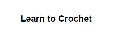 A Learn to Crochet EBOOK