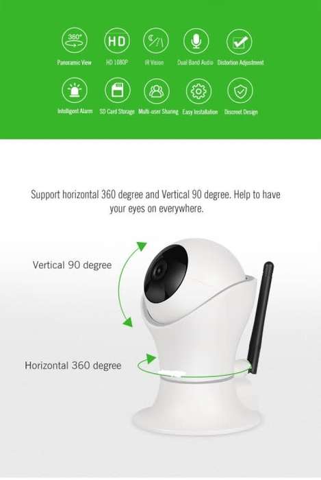 IP camera - Wifi PTZ Camera - PTZ Camera - IP Wireless 360 PTZ Panoramic Camera