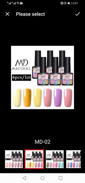 6 Bottles/Kit MAD DOLL Solid