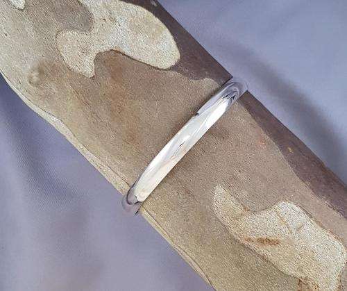 Sterling Silver Solid Bangle 10mm