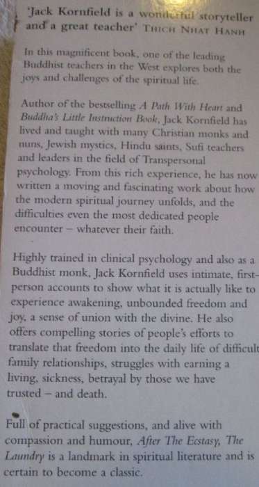 After the Ecstasy, the Laundry - How the Heart Grows Wise on the Spiritual Path - Jack Kornfield