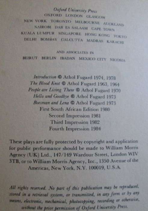 Boesman and Lena - Athol Fugard