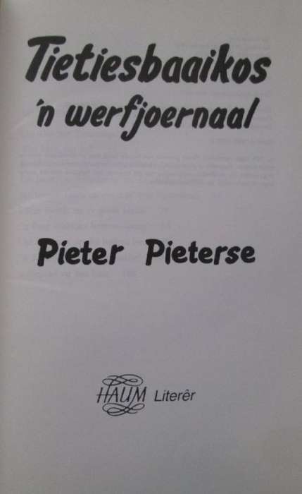 Tietiesbaaikos - Pieter Pieterse