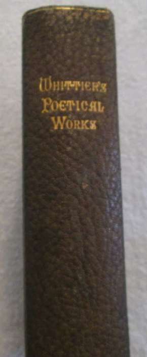 The Poetical Works of John Greenleaf Whittier circa 1900 - The Albion Edition - Leather-bound - 576
