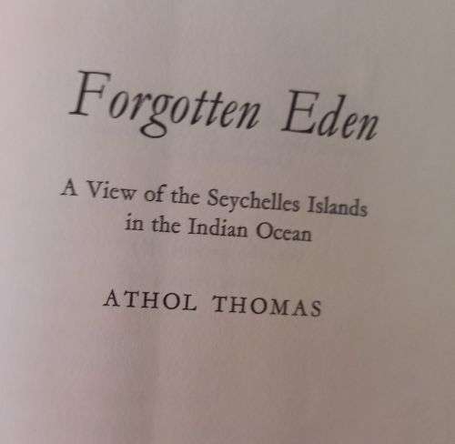 Forgotten Eden - Athol Thomas - Hardcover