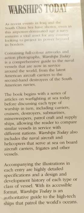 Warships Today - Over 200 of the World`s Deadliest Warships - Chris Chant - Hardcover - 256 Pages
