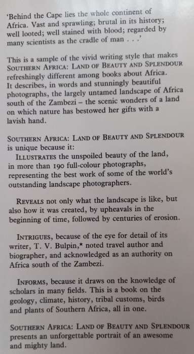 Southern Africa - Land of Beauty and Splendour - T. V. Bulpin - Hardcover - 319 Pages