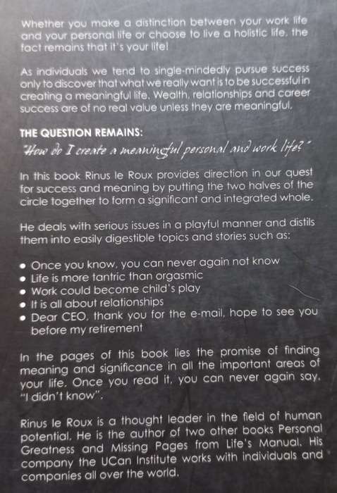 From Successful to Meaningful - Rinus le Roux - Softcover - 242 Pages