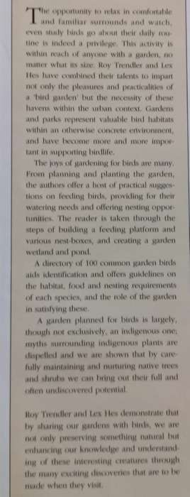 Attracting Birds to Your Garden in SA - Roy Trendler & Lex Hes - Hardcover - 208 pages