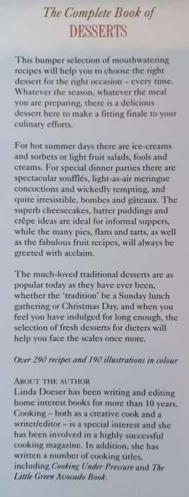 The Complete Book of Desserts - Aurora Publishing - Hardcover - 182 Pages