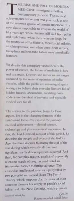 The Rise & Fall of Modern Medicine - James Le Fanu - Hardcover - 490 pages