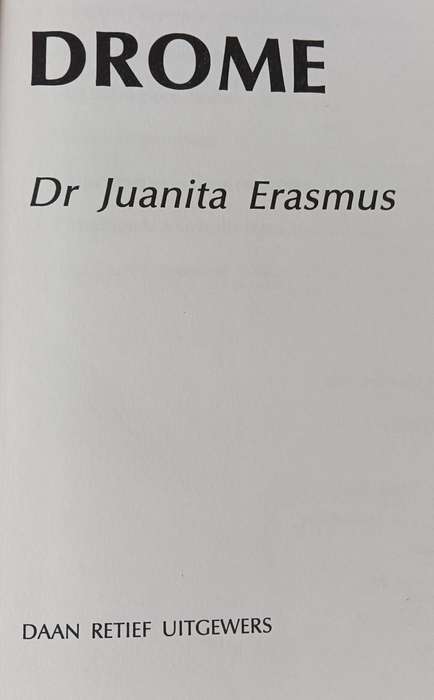 Drome - Dr Juanita Erasmus - Hardcover - 94 pages