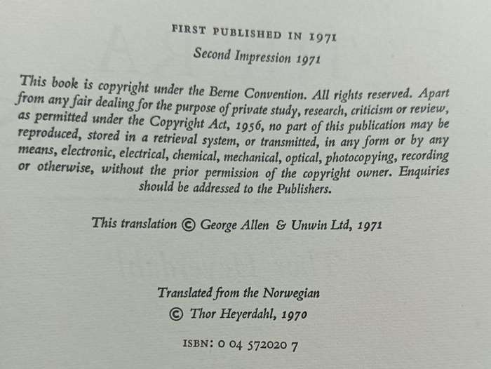 The Ra Expeditions - Thor Heyerdayl - Hardcover - 334 pages