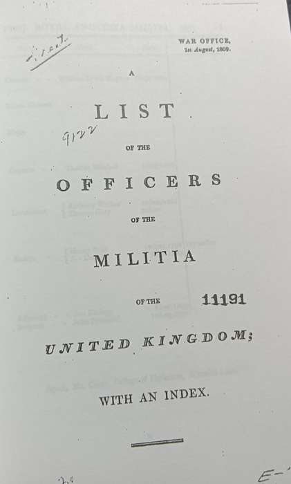 A List of The Officers of the Militia of the United Kingdom - British War Office - Softcover - 154 P