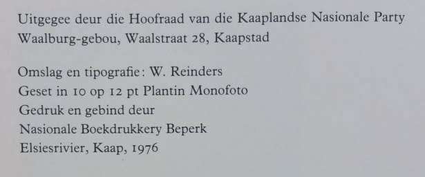 P. W. Botha 40 Jaar - Jan J. van Rooyen - Hardcover - 111 pages