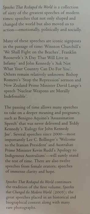 Speeches That Reshaped the World - Alan J Whiticker - Hardcover - 343 pages