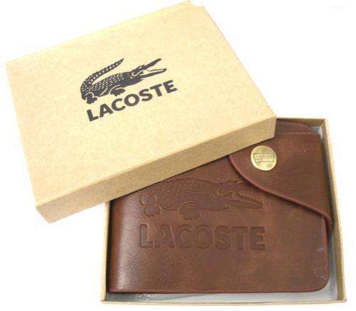 LACOSTE MENS WALLET - 12cm X 9.5cm - COMES IN BOX SO PERFECT FOR GIFTS AS WELL