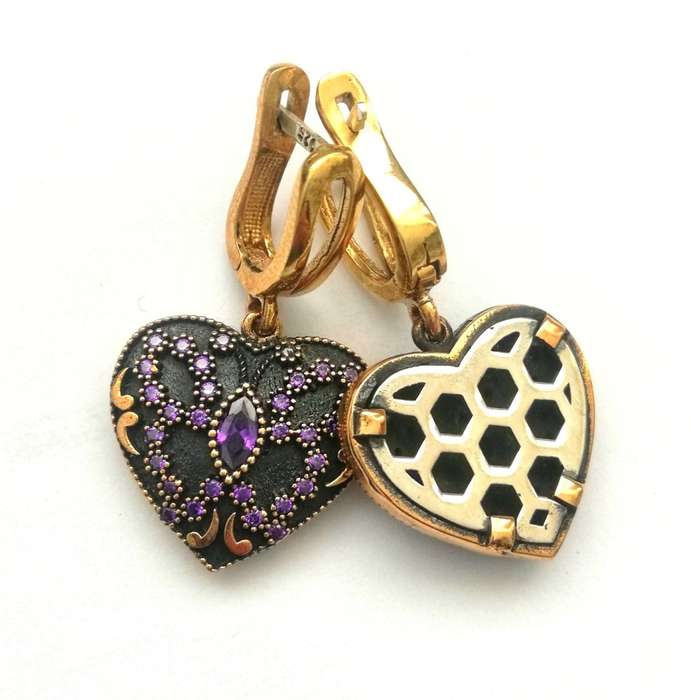 Authentic Turkish Amethyst Earrings
