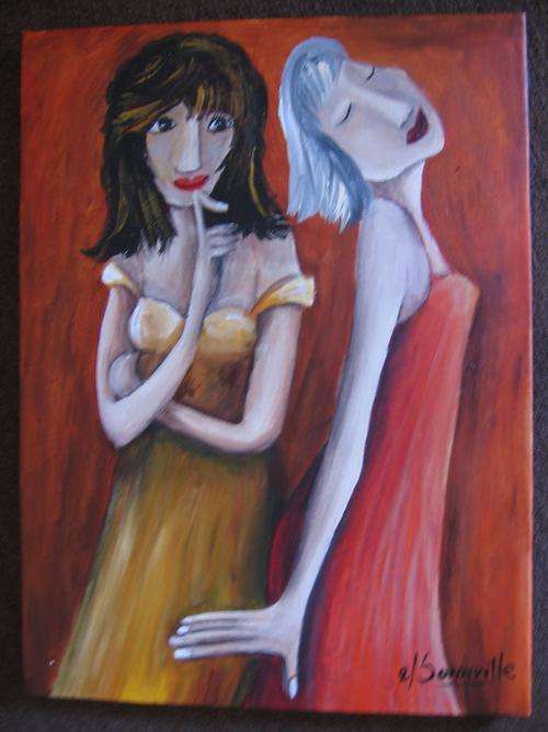 Sisters      [300x400mm]     by South African Artist dSomm'ville