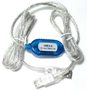 USB 2.0 link and Network Cable transfer new drivers from one computer to another