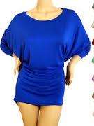 Blue wide sleeve shirt