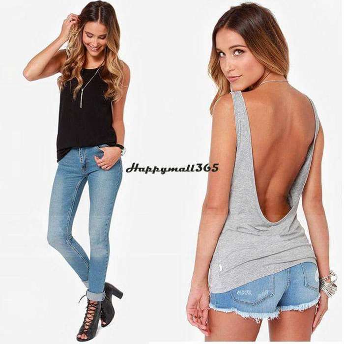 Beautifull Open Back Grey Top - Never been worn