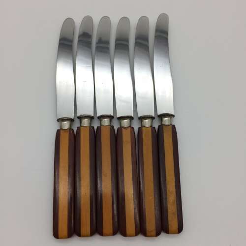 Art Deco Bakelite Fruit Knives and Stand