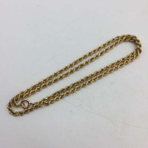 Vintage 9ct Gold Necklace (Rope Link)