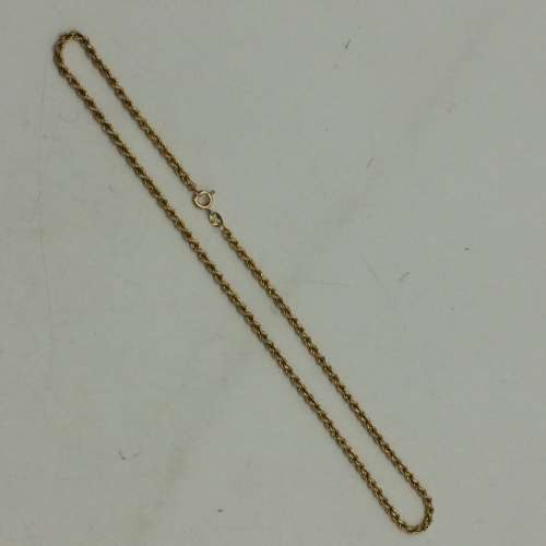 Vintage 9ct Gold Necklace (Rope Link)