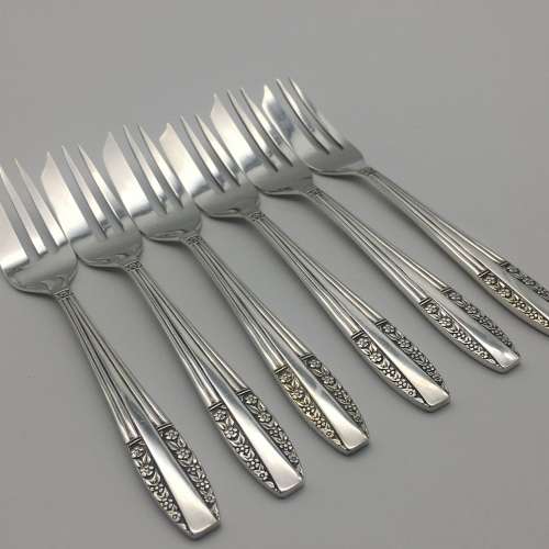 Vintage Silver-Plated Dessert or Cake Forks (Boxed)