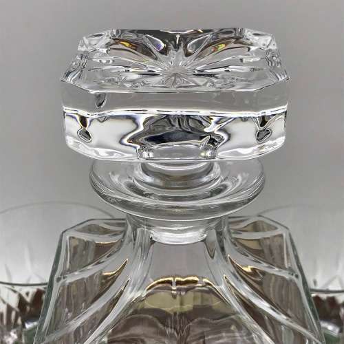Elegant Crystal `Whisky Decanter and Glasses` with Tray