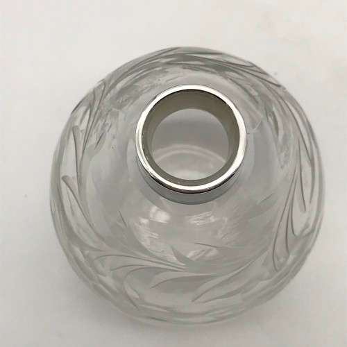 Sterling Silver & Crystal Antique Scent Bottle (1915)