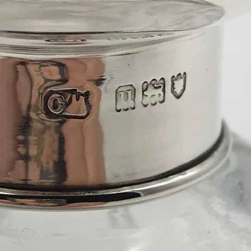 Sterling Silver & Crystal Antique Scent Bottle (1915)