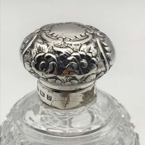 Vintage Silver and Crystal Perfume Bottle
