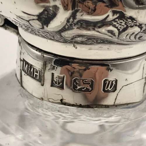 Vintage Silver and Crystal Perfume Bottle
