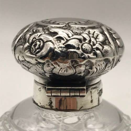 Vintage Silver and Crystal Perfume Bottle