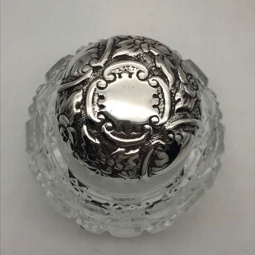 Vintage Silver and Crystal Perfume Bottle