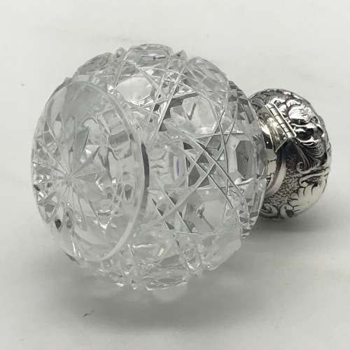 Vintage Silver and Crystal Perfume Bottle