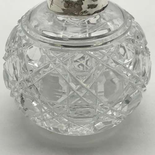 Vintage Silver and Crystal Perfume Bottle