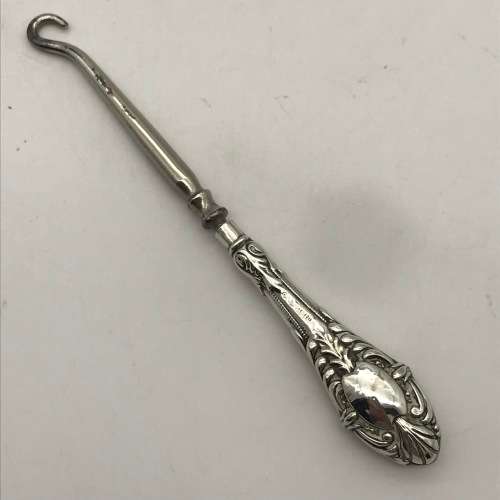 Antique Hallmarked Silver Button Hook