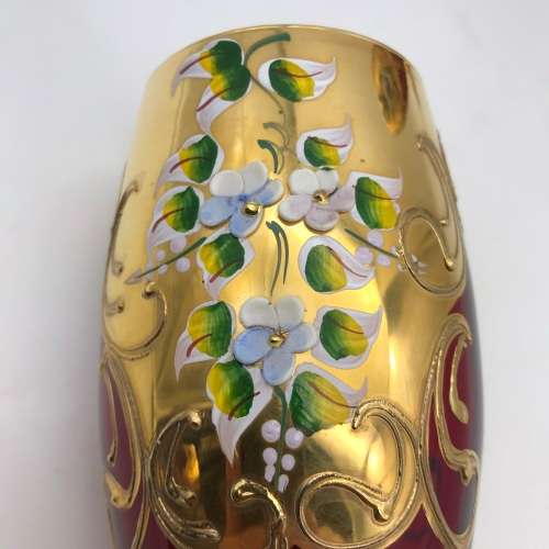 Six Large `Venetian/Murano` Vintage Glasses
