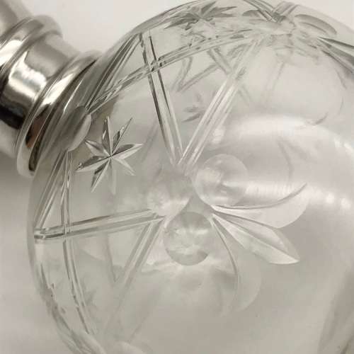 Antique Silver & Crystal Perfume Bottle (1920)