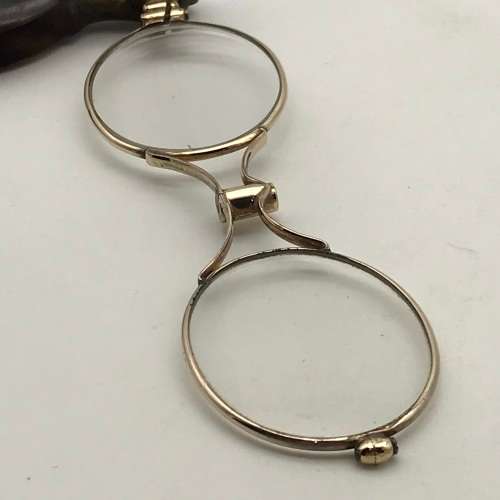 Lovely Antique `Tortoiseshell` Long-Handle Lorgnettes