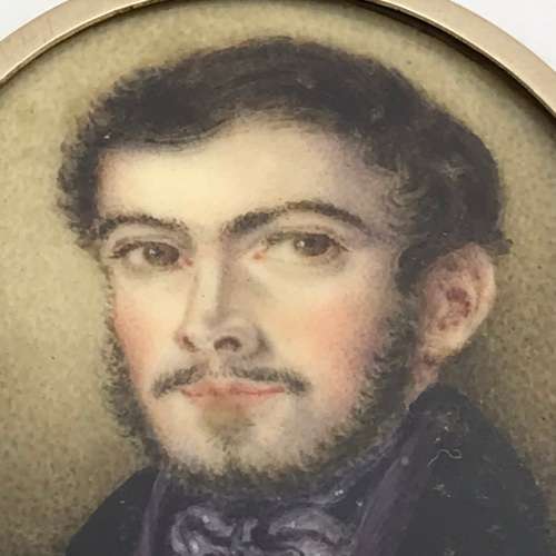 Gold Antique Miniature Portrait Pendant/Locket (1839)