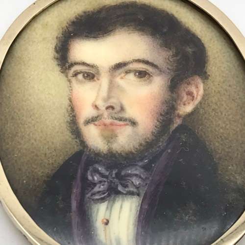 Gold Antique Miniature Portrait Pendant/Locket (1839)
